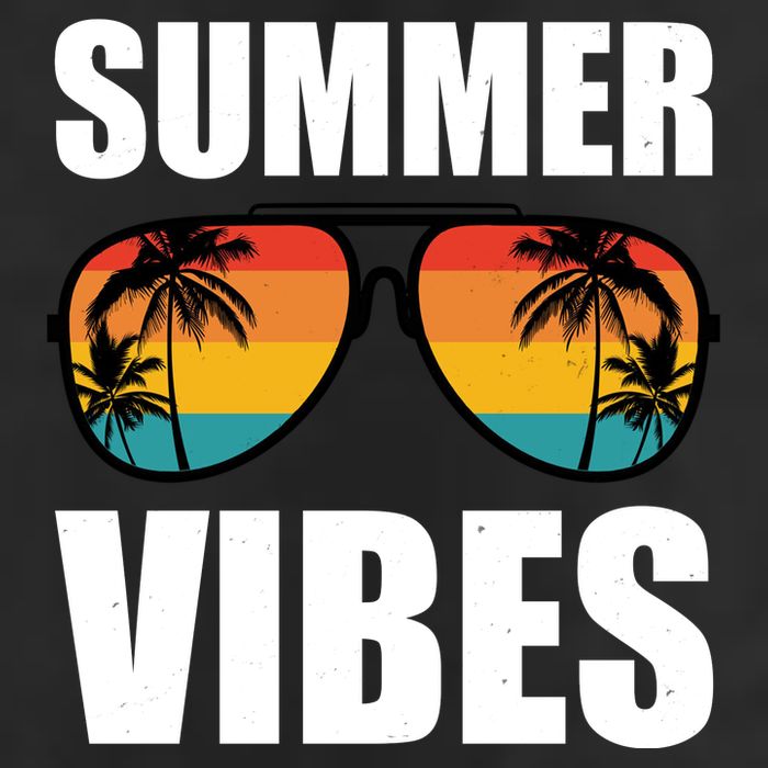 Summer Vibes Sunset Beach Tropical 7 Panel Mesh Trucker Snapback Hat