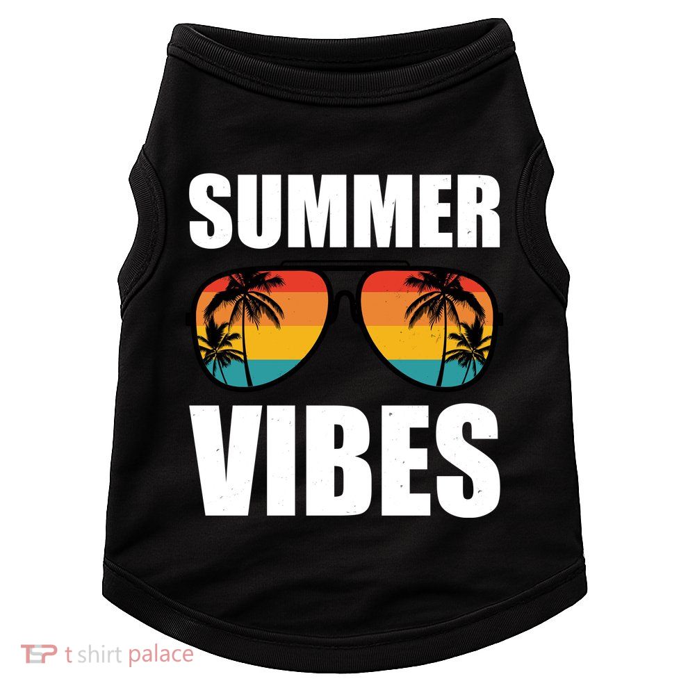 Summer Vibes Sunset Beach Tropical Doggie Tank