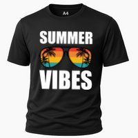 Summer Vibes Sunset Beach Tropical Cooling Performance Crew T-Shirt
