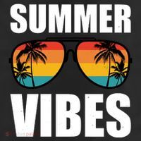 Summer Vibes Sunset Beach Tropical Adult Drive Performance Visor
