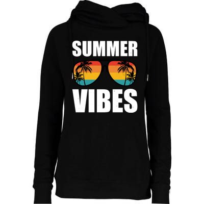 Summer Vibes Sunset Beach Tropical Womens Funnel Neck Pullover Hood