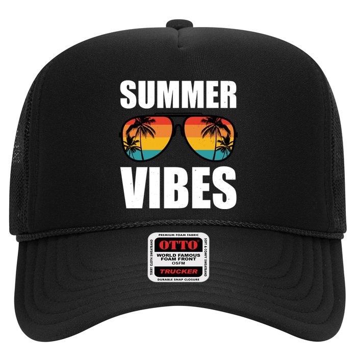 Summer Vibes Sunset Beach Tropical Trucker Hat