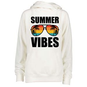 Summer Vibes Sunset Beach Tropical Womens Funnel Neck Pullover Hood