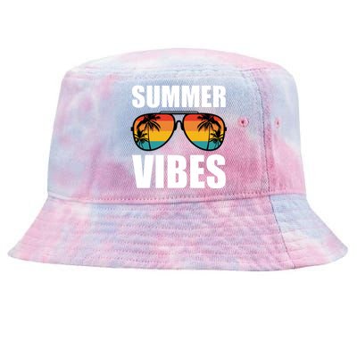 Summer Vibes Sunset Beach Tropical Tie-Dyed Bucket Hat