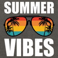 Summer Vibes Sunset Beach Tropical Cotton Canvas Backpack