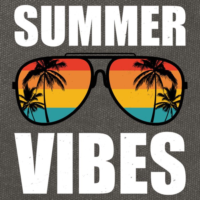 Summer Vibes Sunset Beach Tropical Cotton Canvas Backpack