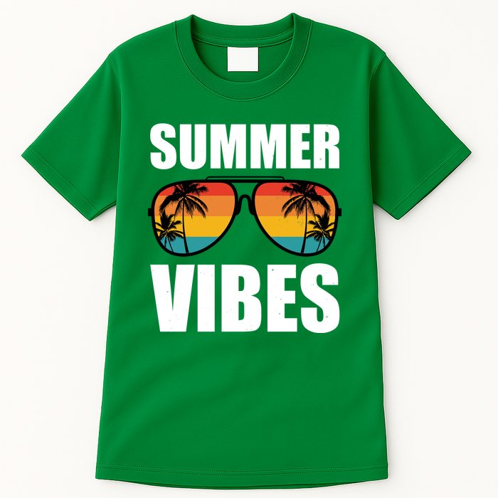 Summer Vibes Sunset Beach Tropical Tall T-Shirt