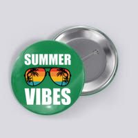 Summer Vibes Sunset Beach Tropical Button