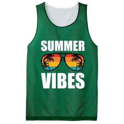 Summer Vibes Sunset Beach Tropical Mesh Reversible Basketball Jersey Tank