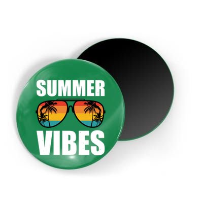 Summer Vibes Sunset Beach Tropical Magnet
