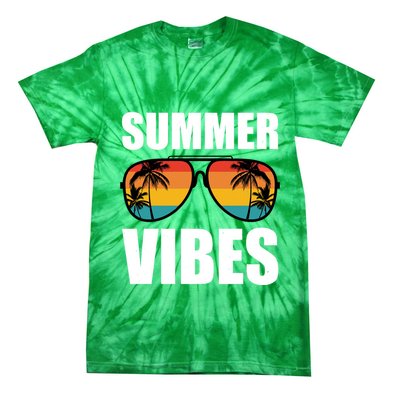 Summer Vibes Sunset Beach Tropical Tie-Dye T-Shirt