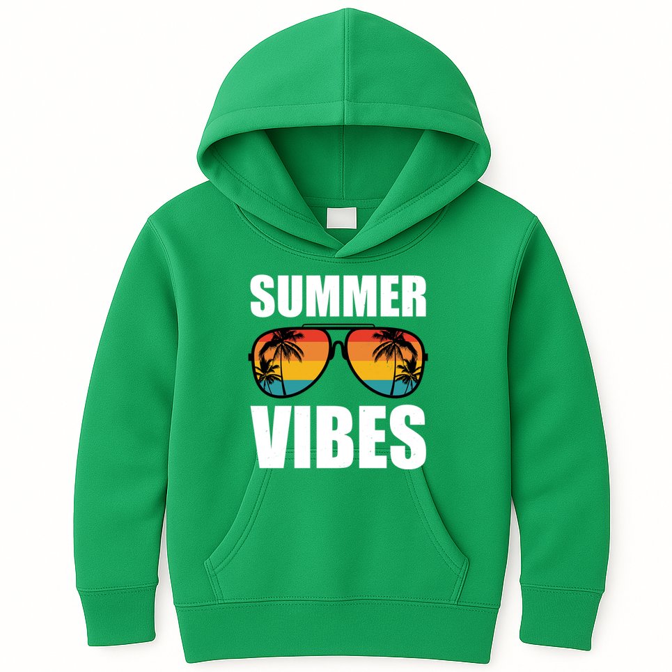Summer Vibes Sunset Beach Tropical Kids Hoodie