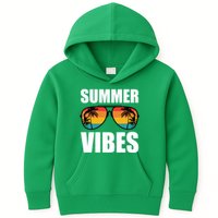 Summer Vibes Sunset Beach Tropical Kids Hoodie