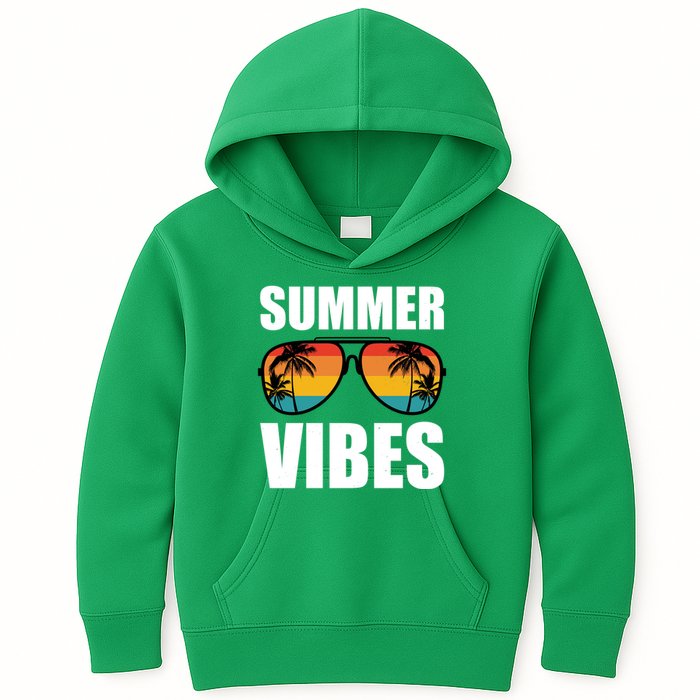 Summer Vibes Sunset Beach Tropical Kids Hoodie
