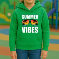 Summer Vibes Sunset Beach Tropical Kids Hoodie