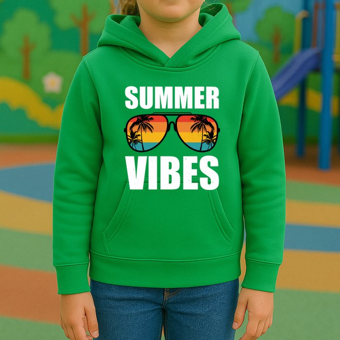 Summer Vibes Sunset Beach Tropical Kids Hoodie