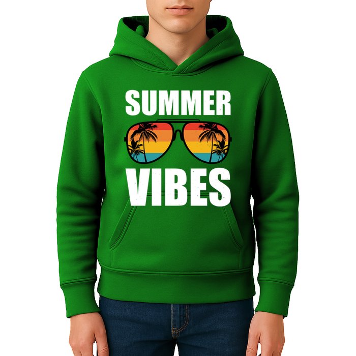 Summer Vibes Sunset Beach Tropical Kids Hoodie