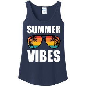 Summer Vibes Sunset Beach Tropical Ladies Essential Tank