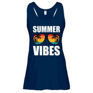 Summer Vibes Sunset Beach Tropical Ladies Essential Flowy Tank