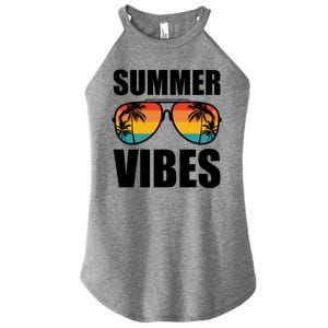 Summer Vibes Sunset Beach Tropical Women's Perfect Tri Rocker Tank