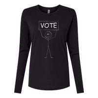 Simple Vote Simple Sign Reminding People To Vote Womens Cotton Relaxed Long Sleeve T-Shirt