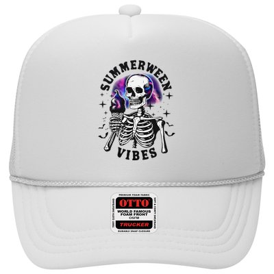 Summerween Vibes Skeleton Ice Cream Summer Halloween Party Trucker Hat