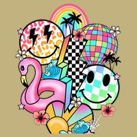 Summer Vibes Smile Face Hello Summer Button