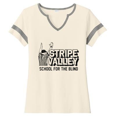 Stripe Valley School For The Blind Ladies Halftime Notch Neck Tee