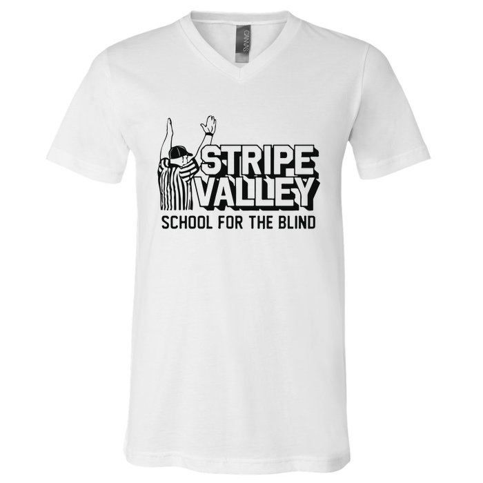 Stripe Valley School For The Blind V-Neck T-Shirt