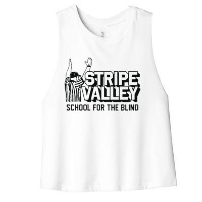 Stripe Valley School For The Blind Women's Racerback Cropped Tank