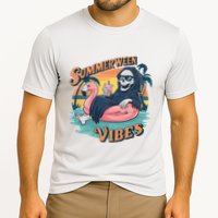 Summerween Vibes Skeleton Flamingo Float Summer Halloween Performance Shirt