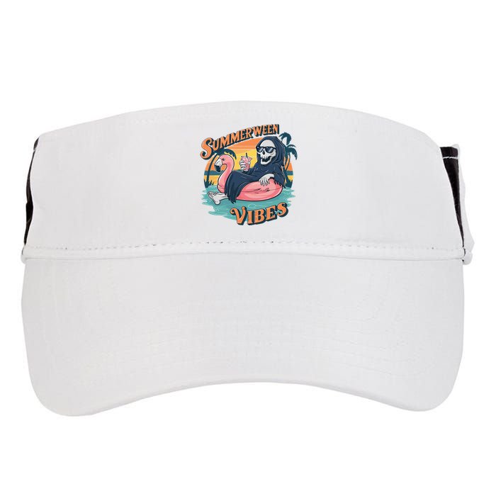 Summerween Vibes Skeleton Flamingo Float Summer Halloween Adult Drive Performance Visor