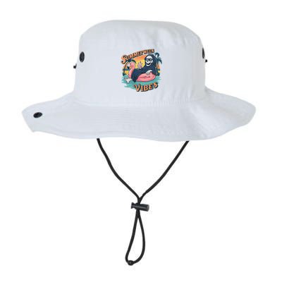 Summerween Vibes Skeleton Flamingo Float Summer Halloween Legacy Cool Fit Booney Bucket Hat