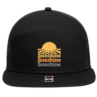 Sunshine Vibes 7 Panel Mesh Trucker Snapback Hat
