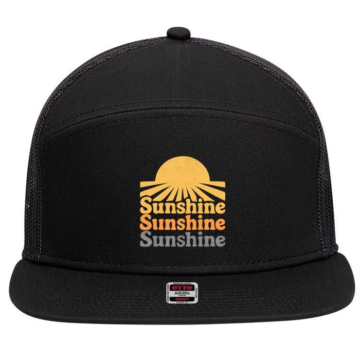 Sunshine Vibes 7 Panel Mesh Trucker Snapback Hat