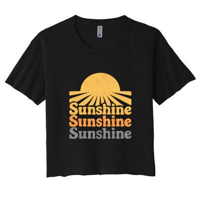 Sunshine Vibes Women's Crop Top Tee