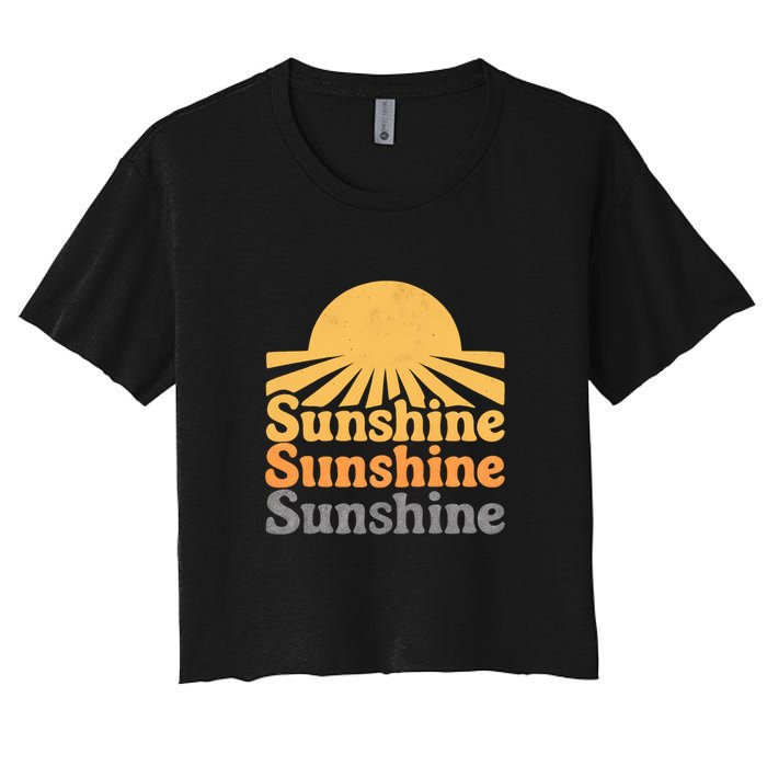 Sunshine Vibes Women's Crop Top Tee