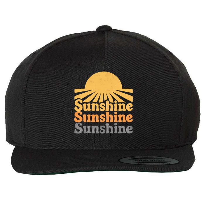 Sunshine Vibes Wool Snapback Cap