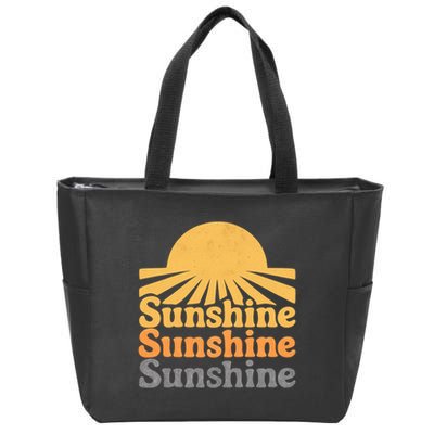 Sunshine Vibes Zip Tote Bag