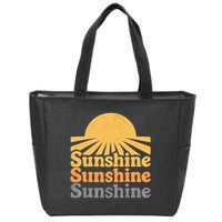 Sunshine Vibes Zip Tote Bag