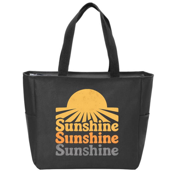 Sunshine Vibes Zip Tote Bag