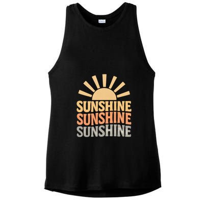 Sunshine Vibes Ladies PosiCharge Tri-Blend Wicking Tank