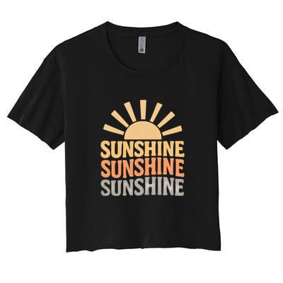 Sunshine Vibes Women's Crop Top Tee