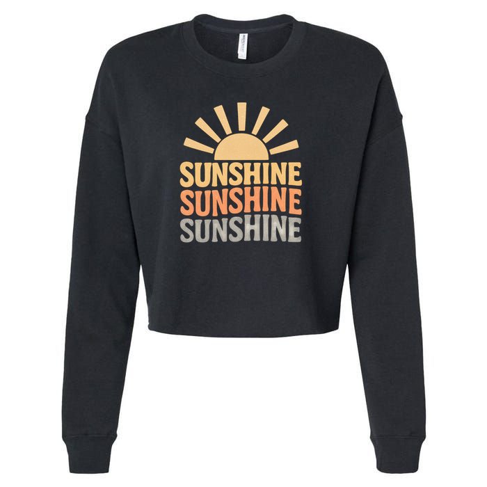 Sunshine Vibes Cropped Pullover Crew