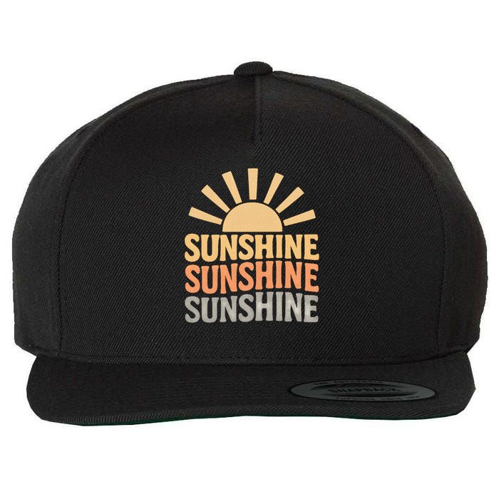Sunshine Vibes Wool Snapback Cap