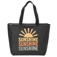 Sunshine Vibes Zip Tote Bag