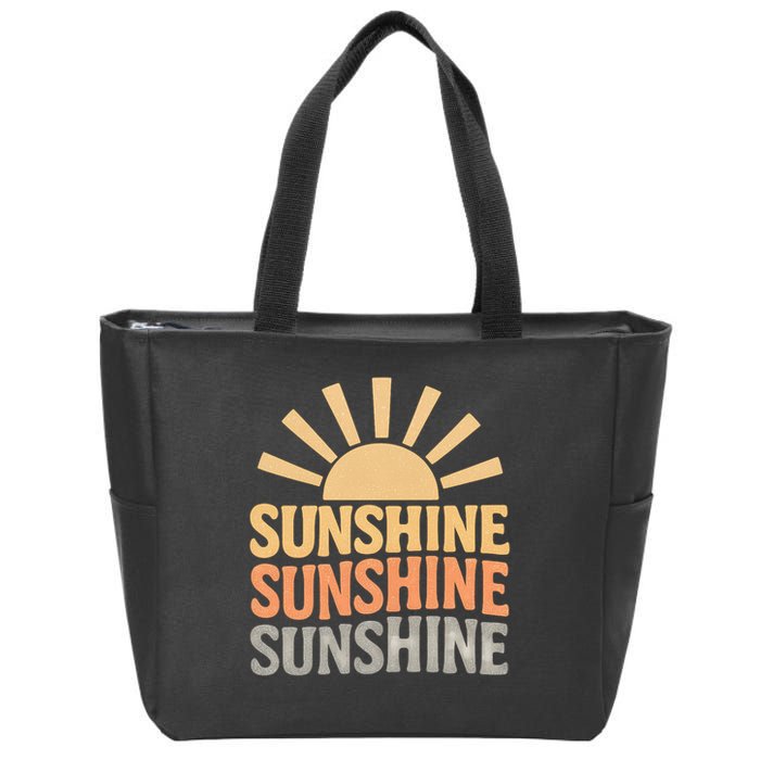 Sunshine Vibes Zip Tote Bag