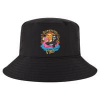 Summerween Vibes Skeleton Flamingo Spooky Halloween Summer Cool Comfort Performance Bucket Hat