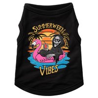 Summerween Vibes Skeleton Flamingo Spooky Halloween Summer Doggie Tank