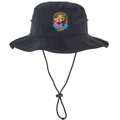 Summerween Vibes Skeleton Flamingo Spooky Halloween Summer Legacy Cool Fit Booney Bucket Hat